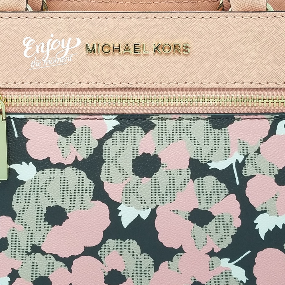 Michael kors hailee xs satchel peach floral NWT - Picture 3 of 8